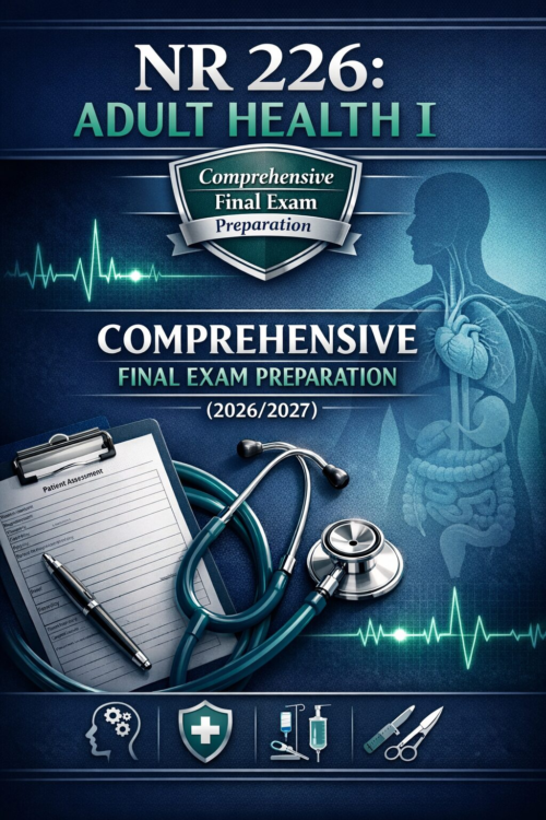 NR 226 Adult Health I Comprehensive Final Exam Preparation Guide 2026/2027