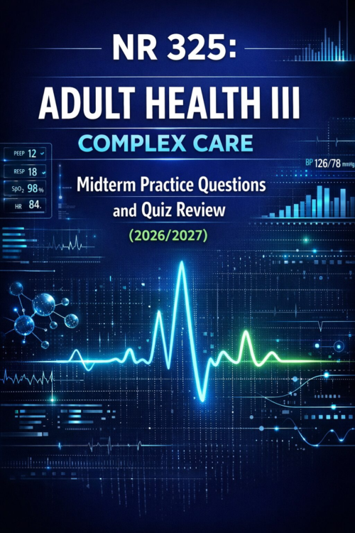 NR 325 Adult Health III Complex Care Midterm Practice Questions and Quiz Review 2026/2027