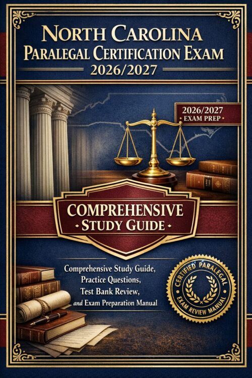 North Carolina Paralegal Certification Exam 2026/2027 Comprehensive Study
