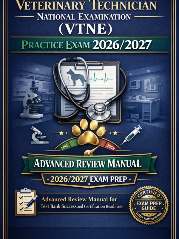 Create a premiu - 2026-07-08T024244.949 Veterinary Technician National Examination (VTNE) Practice Exam 2026/2027 Advanced Review Manual