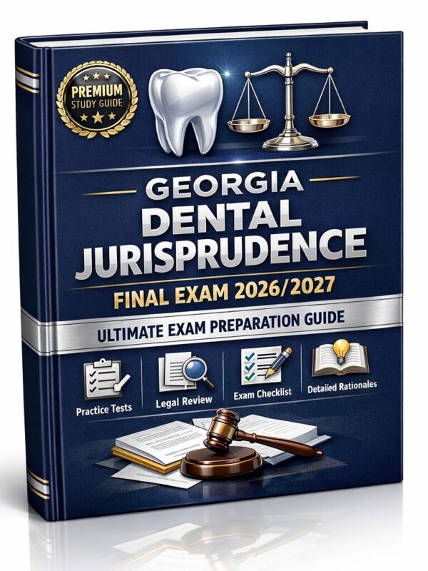 Georgia Dental Jurisprudence Final Exam 2026/2027 Prep Guide | Mock Exams & Rationales