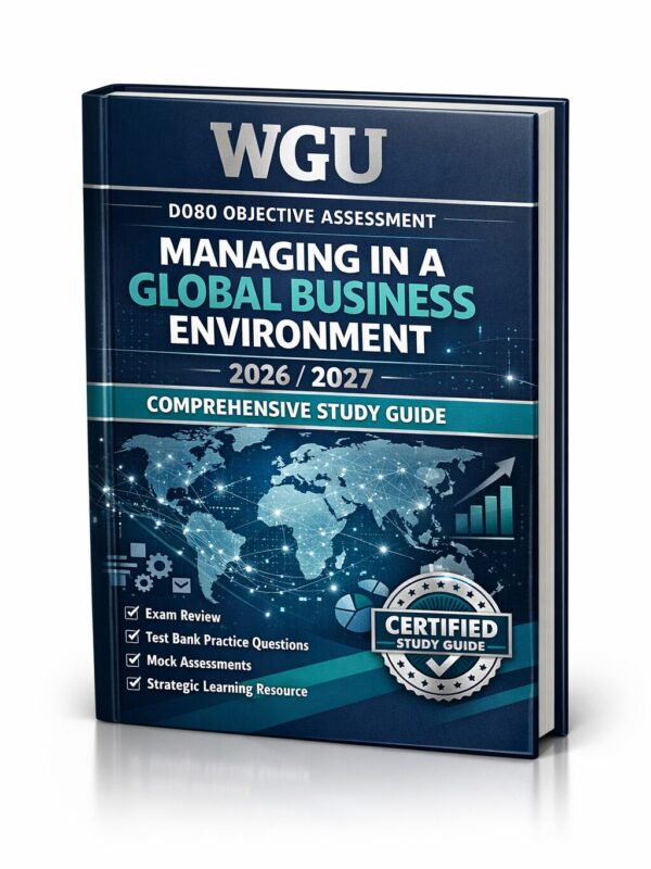 WGU D080 Objective Assessment 2026/2027: Managing in a Global Business Environment Study Guide & Test Bank