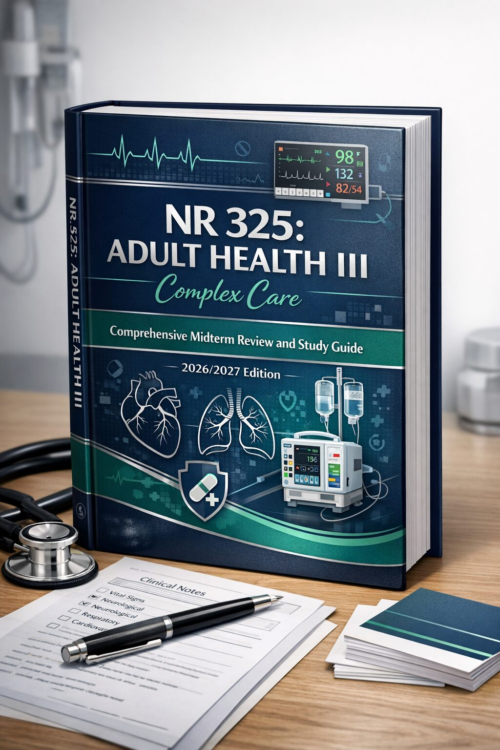 NR 325 Adult Health III Complex Care Comprehensive Midterm Review and Study Guide 2026/2027