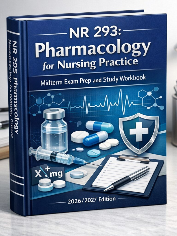 NR 293 Pharmacology for Nursing Practice Midterm Exam Prep and Study Workbook 2026/2027