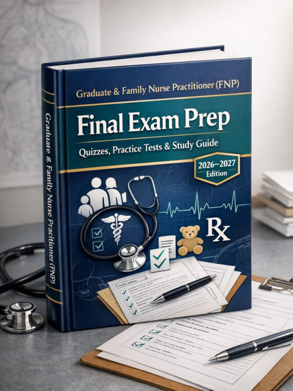 Create a premiu (32) Graduate & Family Nurse Practitioner FNP Final Exam Prep Quizzes, Practice Tests & Study Guide 2026–2027