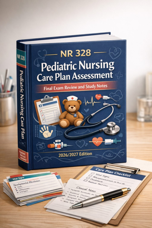 NR 328 Pediatric Nursing Care Plan Assessment Final Exam Review and Study Notes 2026/2027