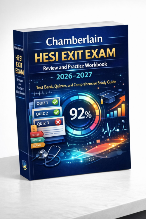 Chamberlain HESI Exit Exam Review and Practice Workbook 2026–2027 | Test Bank & Study Guide