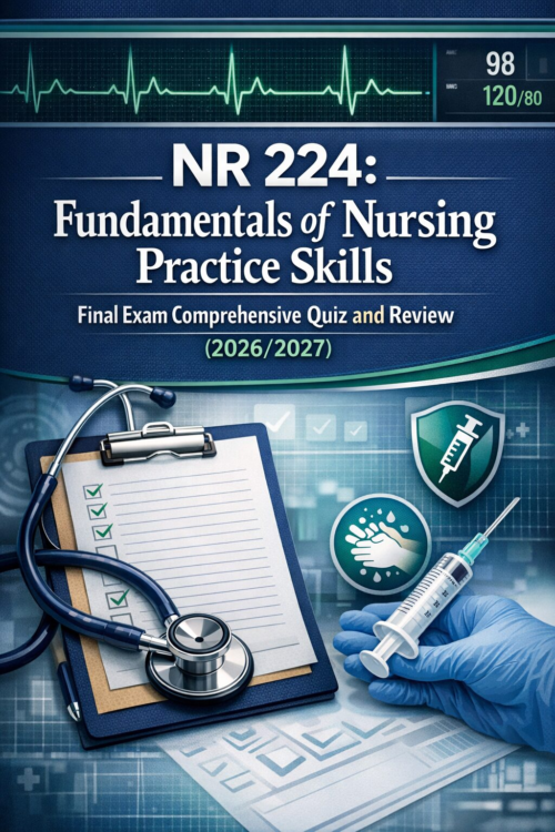 NR 224 Fundamentals of Nursing Practice Skills Final Exam Quiz and Review 2026/2027