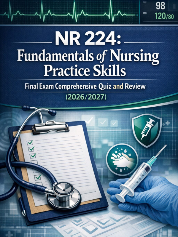 NR 224 Fundamentals of Nursing Practice Skills Final Exam Quiz and Review 2026/2027