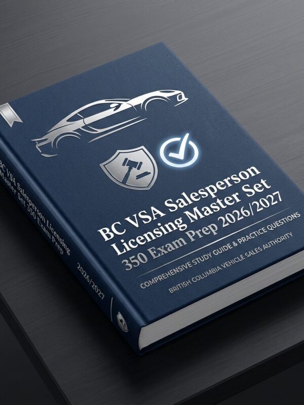 Create a premiu (47) BC VSA Salesperson Licensing Master Set 350 Exam Prep 2026/2027