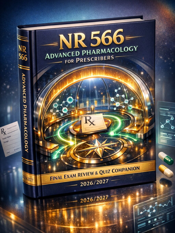 Create a premiu (49) NR 566 Advanced Pharmacology for Prescribers Final Exam Review & Quiz Companion 2026/2027