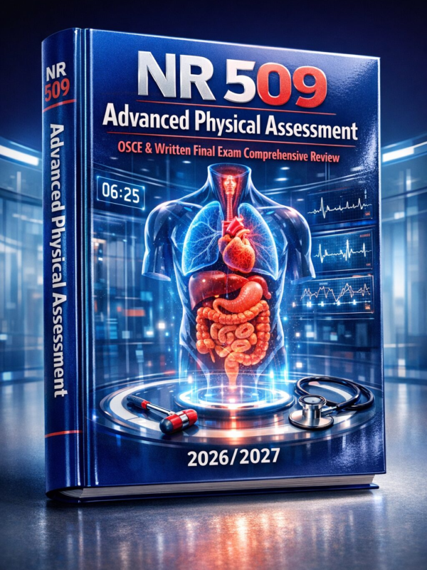 Create a premiu (50) NR 509 Advanced Physical Assessment OSCE & Written Final Exam Comprehensive Review 2026/2027