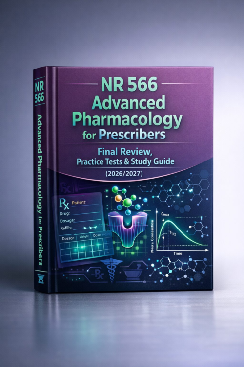 NR 566 Advanced Pharmacology for Prescribers Final Review, Practice Tests & Study Guide 2026/2027