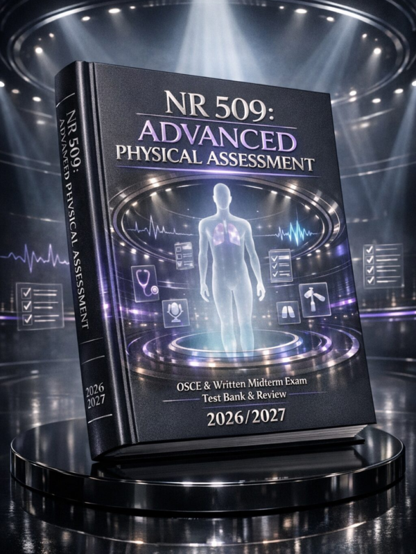 Create a premiu (52) NR 509 Advanced Physical Assessment OSCE & Written Midterm Exam Test Bank and Review 2026/2027