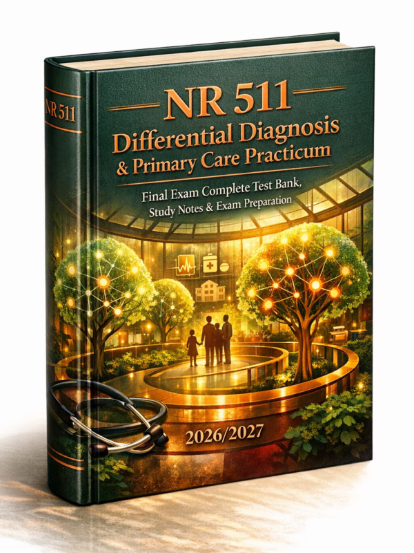 Create a premiu (53) NR 511 Differential Diagnosis & Primary Care Practicum Final Exam Test Bank, Study Notes & Exam Prep 2026/2027