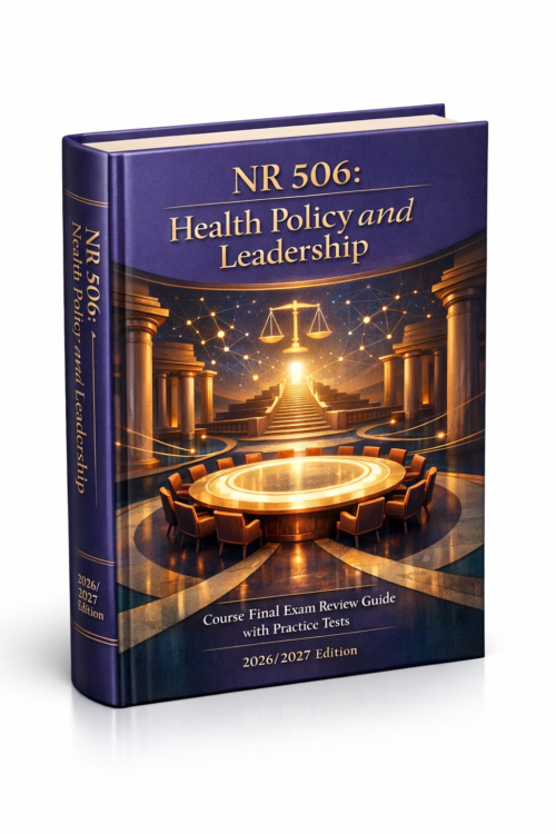 NR 506 Health Policy & Leadership Final Exam Review Guide with Practice Tests 2026/2027