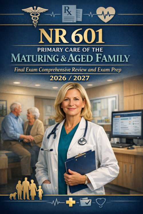 NR 601 Primary Care of the Maturing & Aged Family Final Exam Review 2026/2027