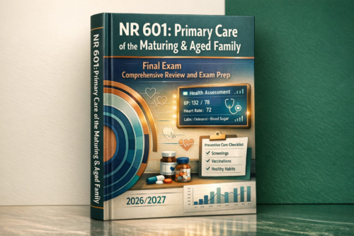 NR 601 Primary Care of the Maturing & Aged Family Final Exam Review 2026/2027