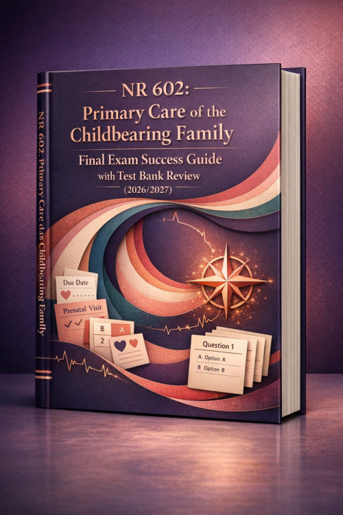 NR 602 Final Exam Success Guide 2026/2027 | Childbearing Family Test Bank Review