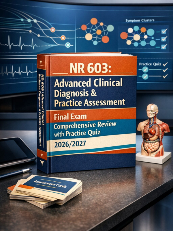 NR 603 Final Exam Review 2026/2027 | Advanced Clinical Diagnosis Practice Quiz