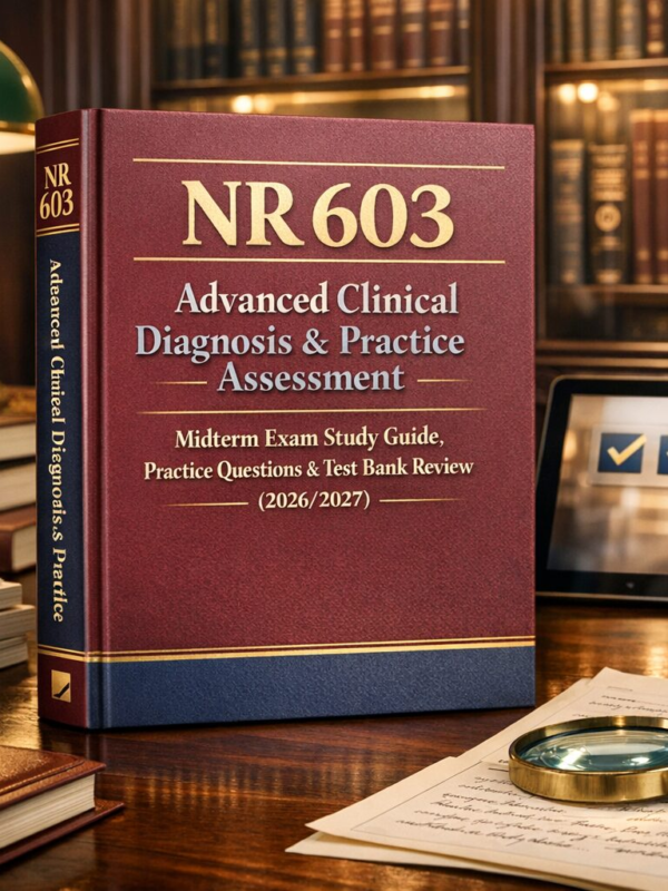NR 603 Midterm Exam Study Guide 2026/2027 | Practice Questions & Test Bank Review