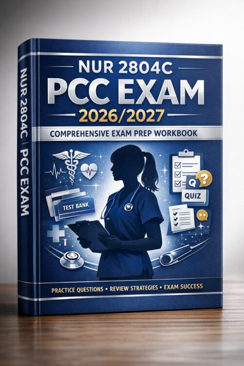 Create a premiu (73) NUR 2804C PCC Exam 2026/2027 Prep Workbook | Study Notes, Practice Questions & Test Bank