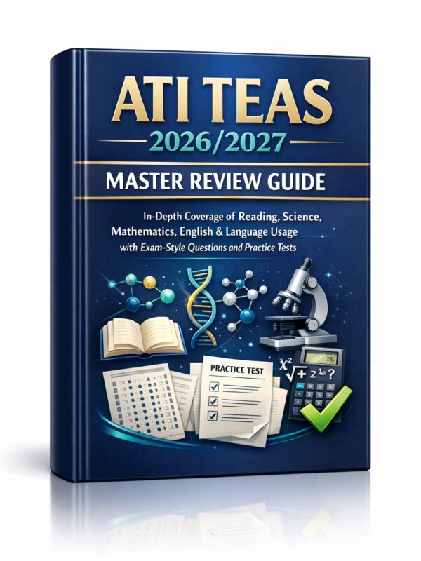 Create a premiu (90) ATI TEAS 2026/2027 Master Review Guide: Reading, Science, Math, English Practice Tests & Exam Questions