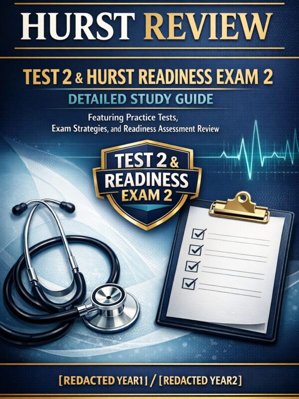Hurst Review Test 2 & Readiness Exam 2 Study Guide with Practice Tests