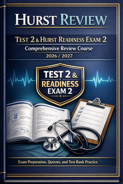 Hurst Review Test 2 & Hurst Readiness Exam 2 Comprehensive Review Course 2026/2027