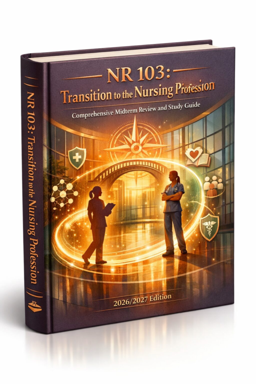 NR 103 Transition to the Nursing Profession Comprehensive Midterm Review & Study Guide 2026/2027