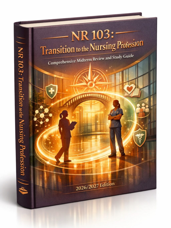 NR 103 Transition to the Nursing Profession Comprehensive Midterm Review & Study Guide 2026/2027