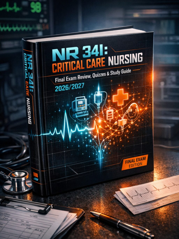 NR 341 Critical Care Nursing Final Exam Review, Quizzes & Study Guide 2026/2027