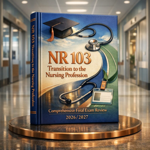 NR 103 Transition to the Nursing Profession Comprehensive Final Exam Review 2026/2027