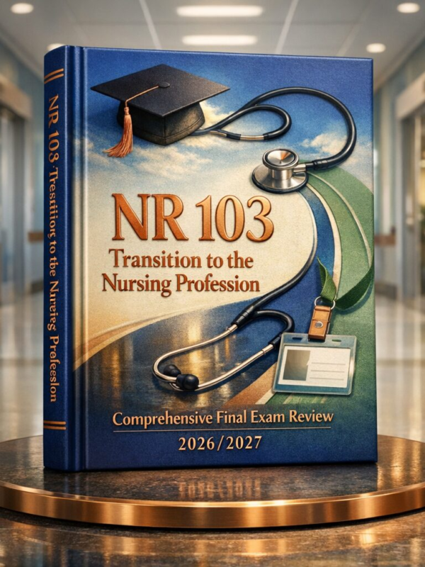 NR 103 Transition to the Nursing Profession Comprehensive Final Exam Review 2026/2027