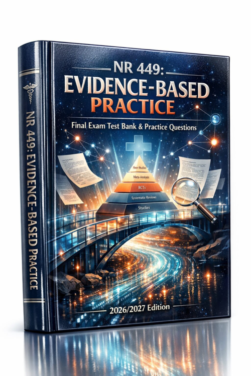 Create a unique (16) NR 449 Evidence-Based Practice Final Exam Test Bank & Practice Questions 2026/2027
