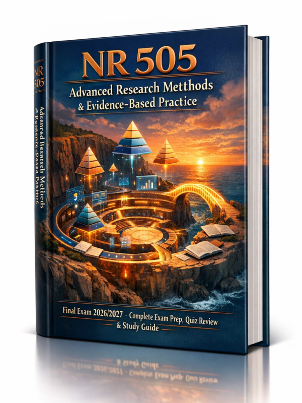 Create a unique (23) NR 505 Advanced Research Methods & Evidence-Based Practice Final Exam Prep, Quiz Review & Study Guide 2026/2027