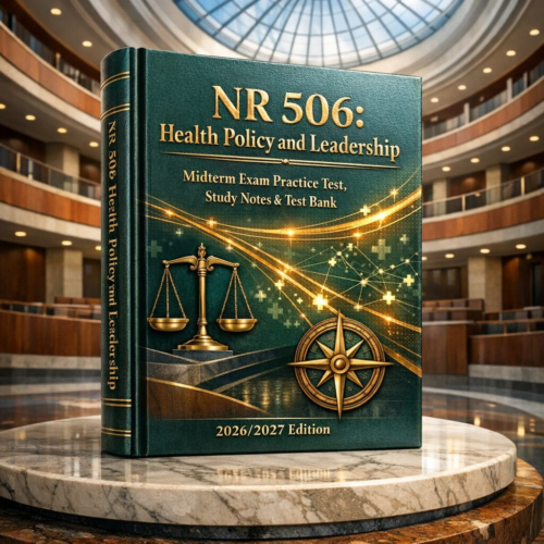 NR 506 Health Policy & Leadership Midterm Practice Test, Study Notes & Test Bank 2026/2027