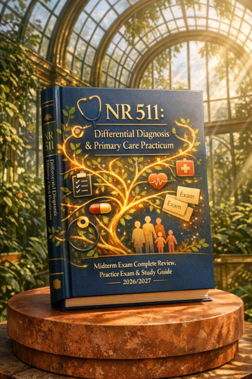 NR 511 Differential Diagnosis & Primary Care Practicum Midterm Exam Review, Practice Exam & Study Guide 2026/2027