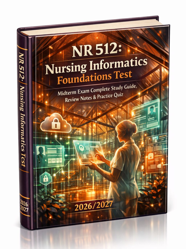 Create a unique (30) NR 512 Nursing Informatics Foundations Midterm Exam Study Guide, Review Notes & Practice Quiz 2026/2027