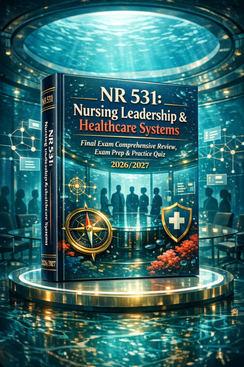 NR 531 Nursing Leadership & Healthcare Systems Final Exam Comprehensive Review, Prep & Practice Quiz 2026/2027
