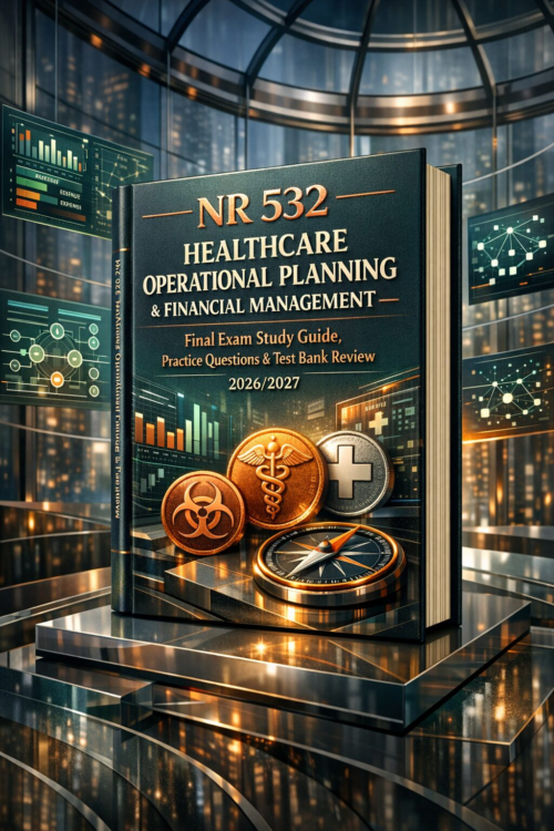 Create a unique (35) NR 532 Healthcare Operational Planning & Financial Management Final Exam Study Guide, Practice Questions & Test Bank Review 2026/2027