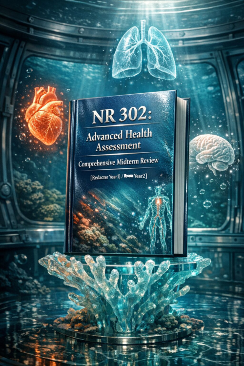Create a unique (4) NR 302 Advanced Health Assessment Comprehensive Midterm Review (2026/2027)