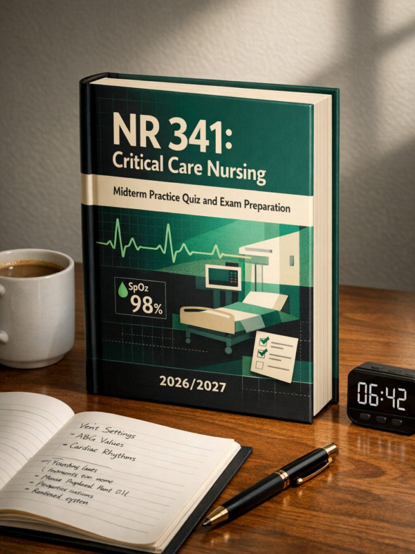NR 341 Critical Care Nursing Midterm Practice Quiz and Exam Preparation Guide 2026/2027
