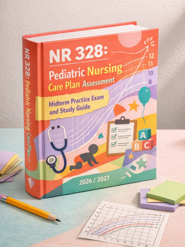 NR 328 Pediatric Nursing Care Plan Assessment Midterm Practice Exam and Study Guide 2026/2027