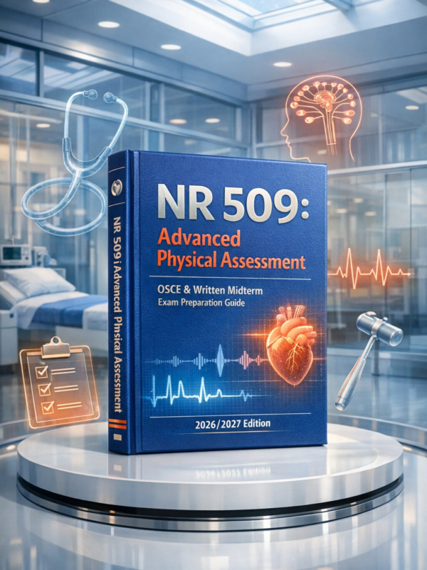 Create a unique (7) NR 509 Advanced Physical Assessment OSCE & Written Midterm Exam Preparation Guide 2026/2027