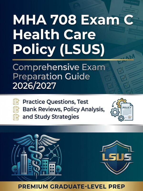 Design a premiu (7) MHA 708 Exam C Health Care Policy (LSUS) 2026/2027 Comprehensive Prep Guide