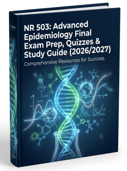 NR 503 Advanced Epidemiology Final Exam Prep, Quizzes & Study Guide 2026/2027