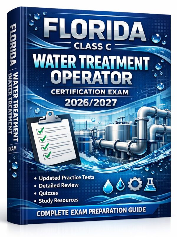 Premium 3D book (2) Florida Class C Water Treatment Operator Certification Exam 2026/2027 Complete Prep Guide