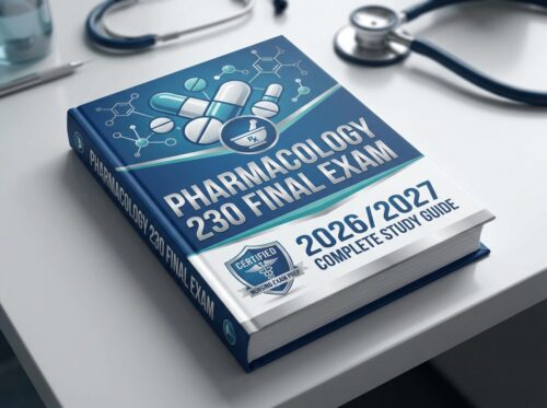 Premium 3D book (5) Pharmacology 230 Final Exam 2026/2027 | Complete Study Guide with NCLEX-Style Questions