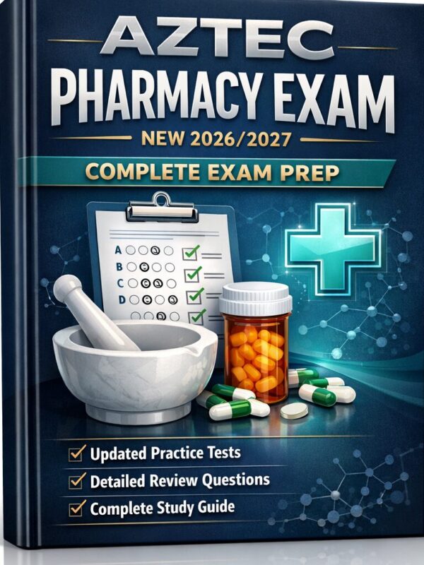 Premium 3D book AZTEC Pharmacy Exam New 2026/2027 Complete Exam Prep with Updated Practice Tests